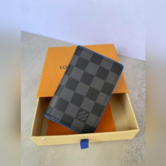 Louis Vuitton Graphite Checkered Card Holder - Picture 1 of 9